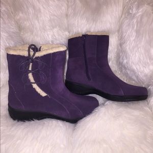 Purple Suede Boots